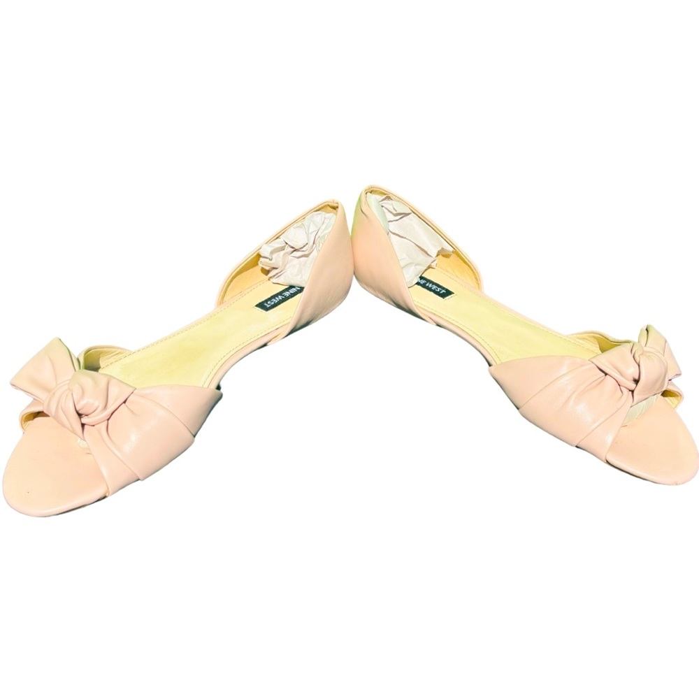 NINE WEST PINK BONNIE BOW FLATS